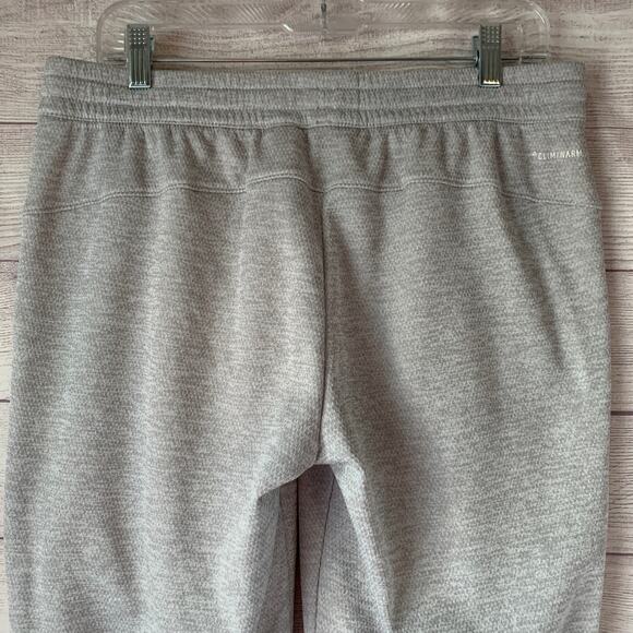 Adidas Light Gray Athletic Climawarm Pants Wide Leg Mesh Lined Drawstring Size L - Picture 13 of 16